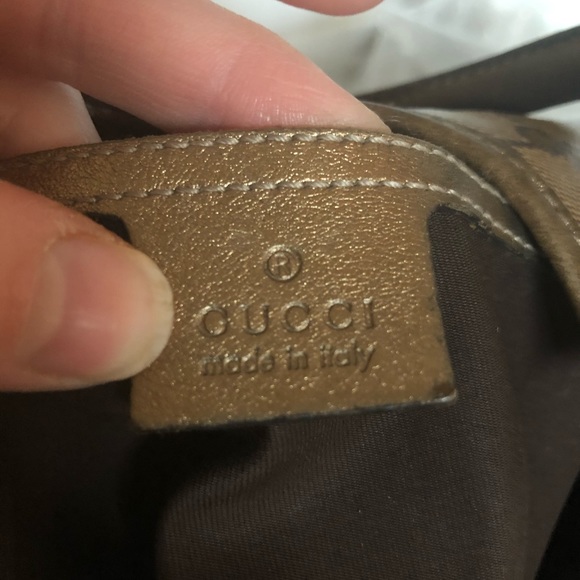 🔥GUCCI🔥STUNNING Authentic vintage large Jackie canvas print and lambskin - Picture 6 of 17